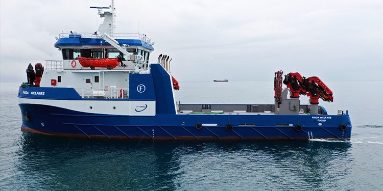 FISH FARM SUPPORT SHIP FROM NORSE TO FIRDA SEAFOOD