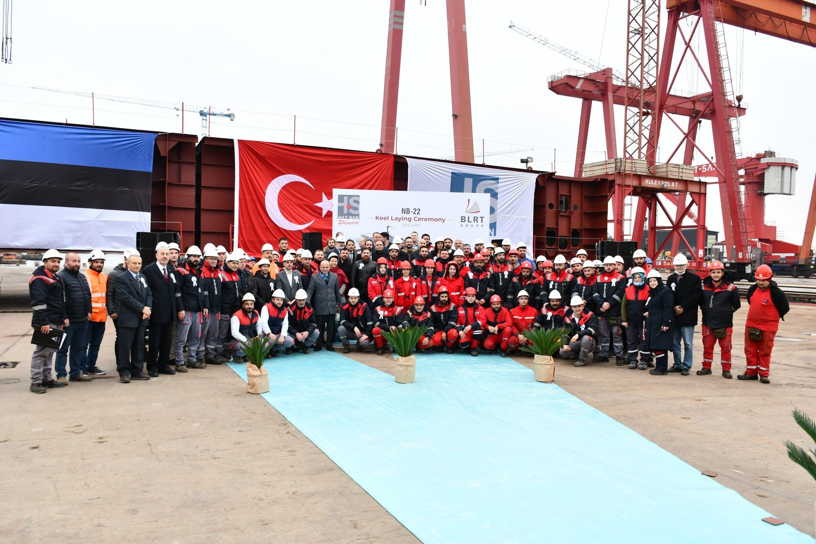 HAT-SAN PERFORMS KEEL WELDING CEREMONY FOR ITS NEW DOCK