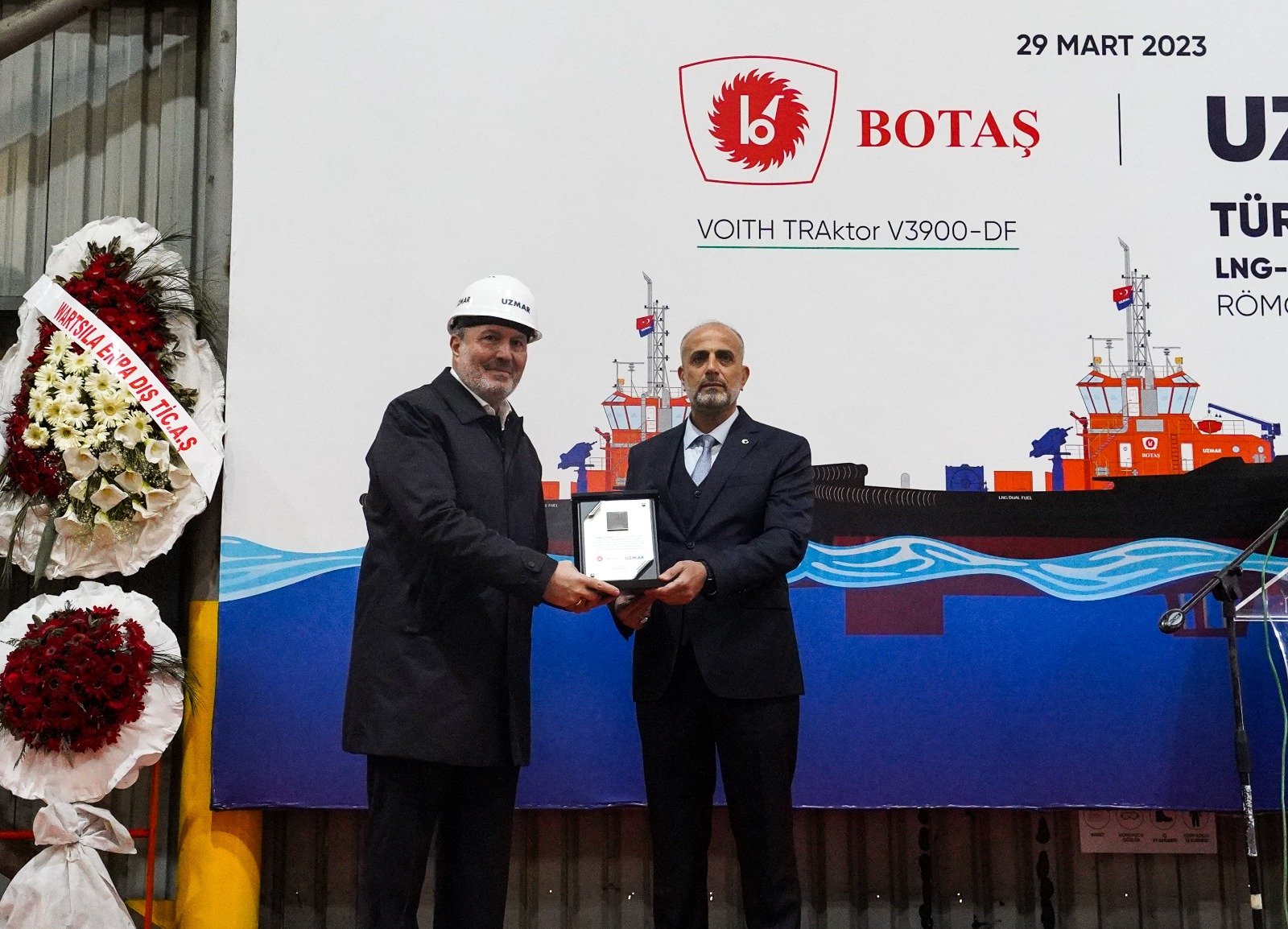 UZMAR’IN BOTAŞ İÇİN İNŞA EDECEĞİ RÖMORKÖRLERİN SAÇ KESİM TÖRENİ GERÇEKLEŞTİ