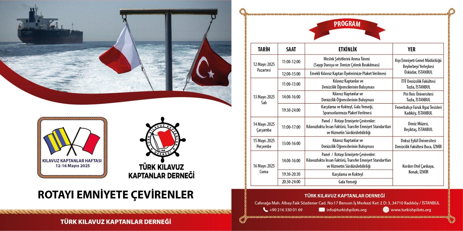 Kılavuz Kaptanlar Haftası başlıyor: Denizcilik dünyası 12-16 Mayıs’ta buluşuyor