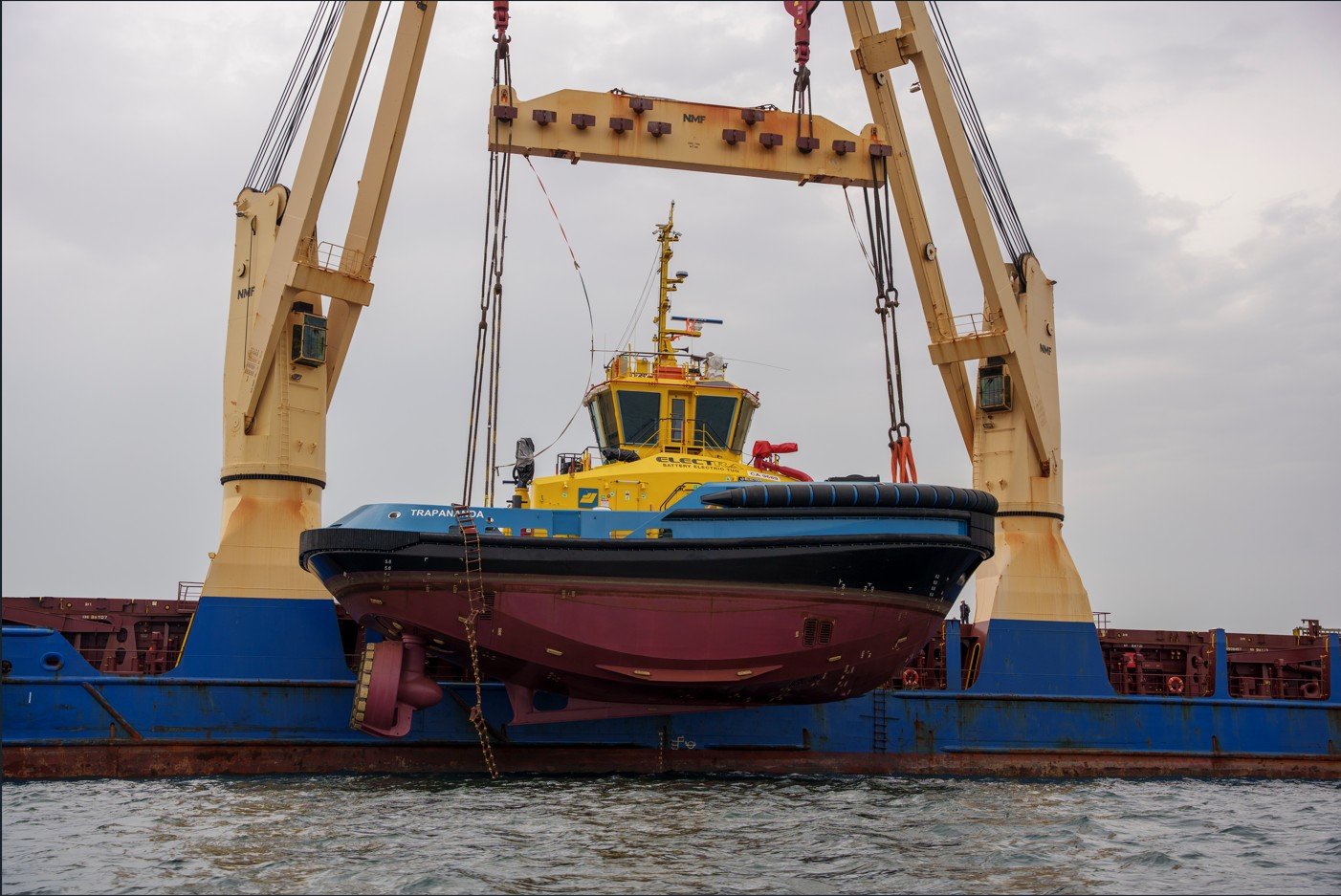 SANMAR’ın SAAM Towage için inşa ettiği elektrikli römorkör Şili yolunda
