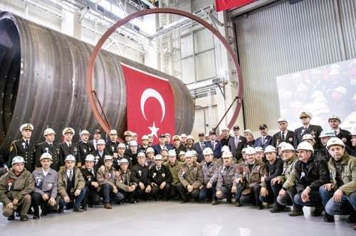 TCG Murat Reis Denizaltısı’nın ilk kaynağı Törenle yapıldı