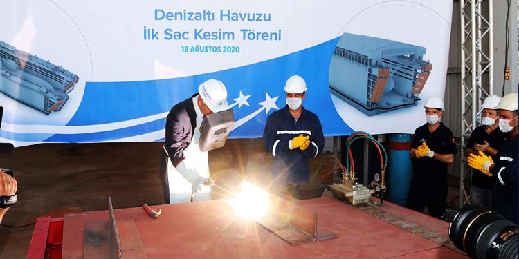 MİLLİ DENİZALTI YÜZER HAVUZ İÇİN İLK KAYNAK YAPILDI