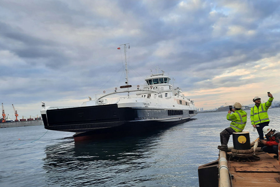SEDEF TERSANESİ, TOMREFJORD'U NORVEÇ'E UĞURLADI 2 sedeftersanesi boreal tomrefjord ferry electricalferry 3