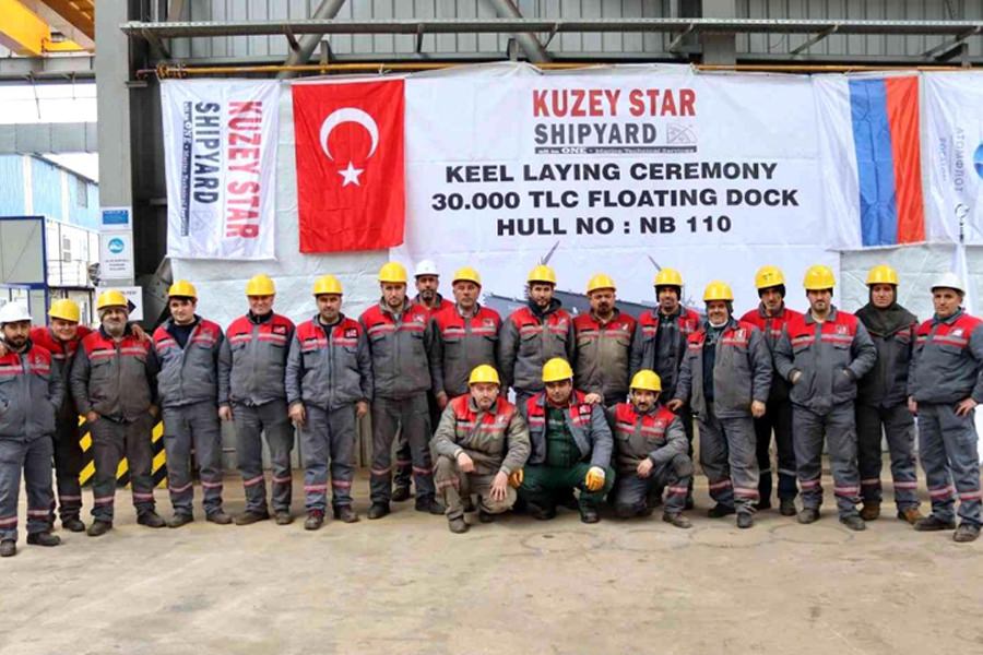 KUZEY STAR, ATOMFLOT İÇİN İNŞA ETTİĞİ YÜZER LİMANI KIZAĞA KOYDU 2 kuzeystar atomflot yuzerliman 2