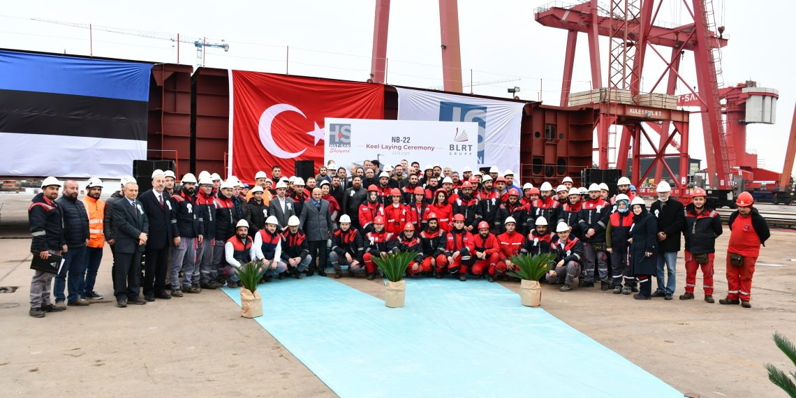 HAT-SAN PERFORMS KEEL WELDING CEREMONY FOR ITS NEW DOCK 1 HAT-SAN YENİ HAVUZUNUN OMURGA KAYNAK TÖRENİNİ GERÇEKLEŞTİRDİ