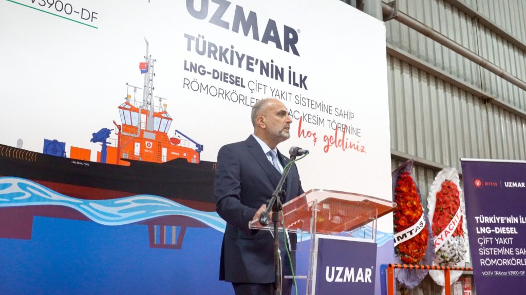 UZMAR'IN BOTAŞ İÇİN İNŞA EDECEĞİ RÖMORKÖRLERİN SAÇ KESİM TÖRENİ GERÇEKLEŞTİ 2 280690 1