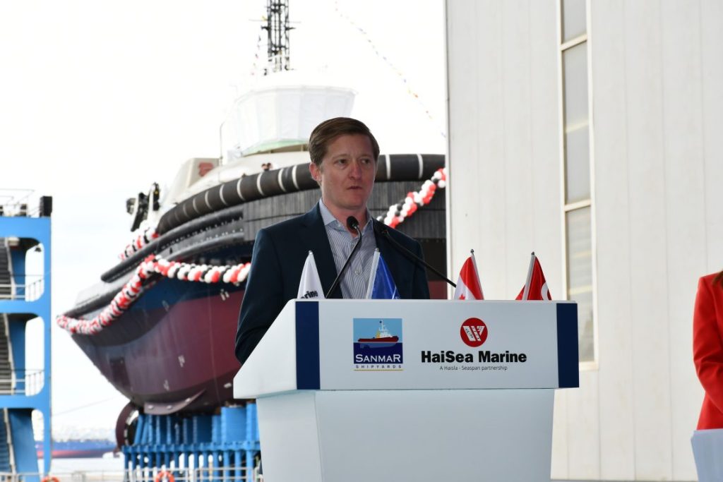 SANMAR ORGANIZES AN EVENT TO NAME THE GIANT PROJECT, LNG CANADA TUGBOATS 4 SANMAR 4