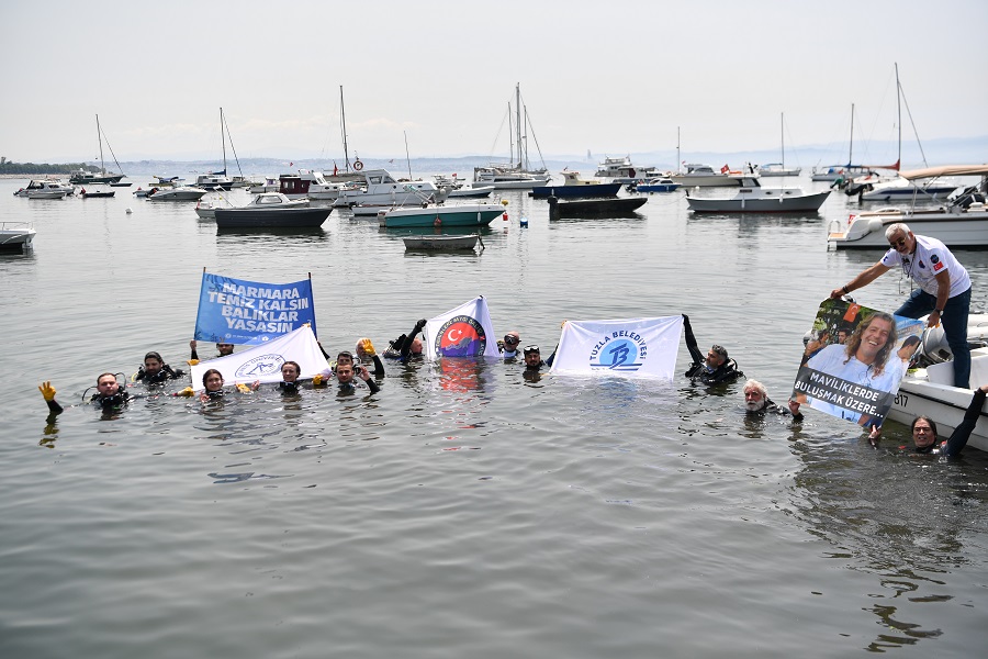 Dalgıçlar Tuzla’dan çağrı yaptı: “Deniz temiz kalsın, balıklar nefes alsın” 3 dalgic3