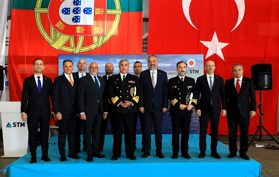 Portekiz’e ihraç edilecek askeri gemiler için sac kesim töreni gerçekleştirildi 1 Portekiz’e ihraç edilecek askeri gemiler için sac kesim töreni gerçekleştirildi